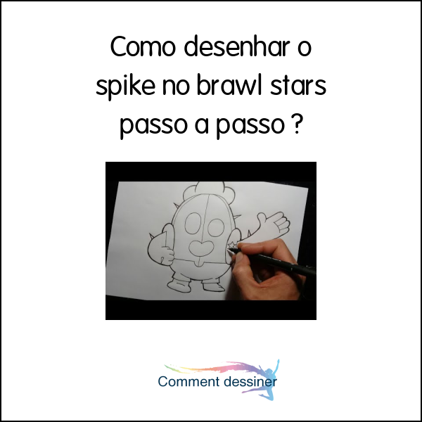 Como desenhar o spike no brawl stars passo a passo